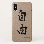 Vrijheid in het Japans Kanji op handgemaakt papier Case-Mate iPhone Case (Achterkant)