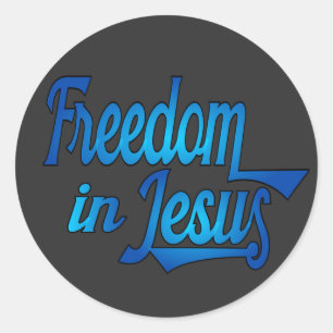 Vrijheid in Jezus Ronde Sticker