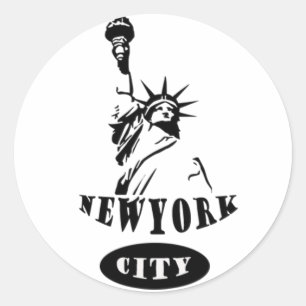 Vrijheid in new york ronde sticker