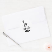 Vrijheid in new york ronde sticker (Envelop)