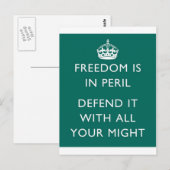Vrijheid in Peril Briefkaart (Voorkant / Achterkant)