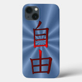 Vrijheid in rode Chinese kalligrafie Case-Mate iPhone Case (Achterkant)