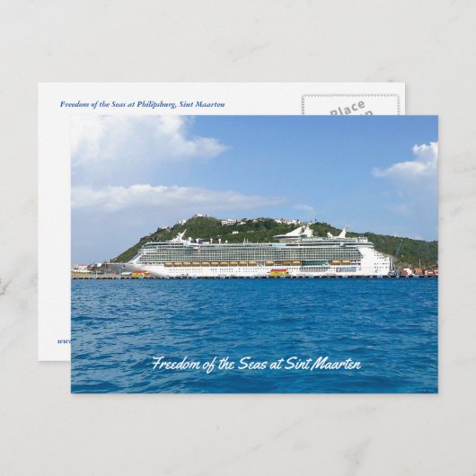 Vrijheid in St. Martin Briefkaart (Voorkant / Achterkant)