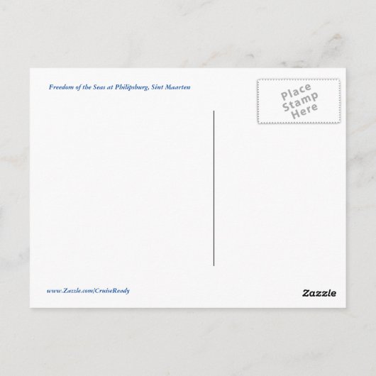 Vrijheid in St. Martin Briefkaart (Achterkant)