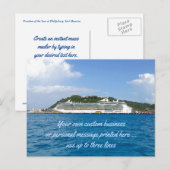 Vrijheid in St. Martin Custom Cruise Mailer Briefkaart (Voorkant / Achterkant)