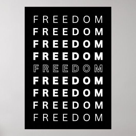 VRIJHEID. Inspiratie Poster (Voorkant)
