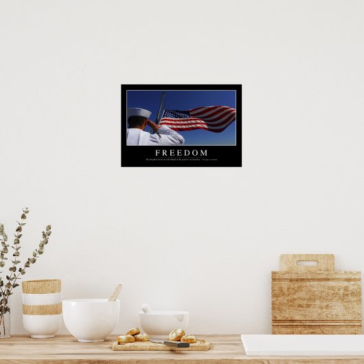 Vrijheid: Inspirerend prijsopgave 2 Poster (Keuken)