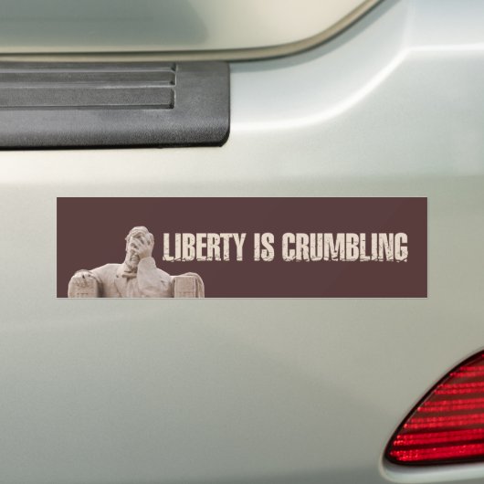 Vrijheid is afbrokkelende Bumpersticker (Op auto)