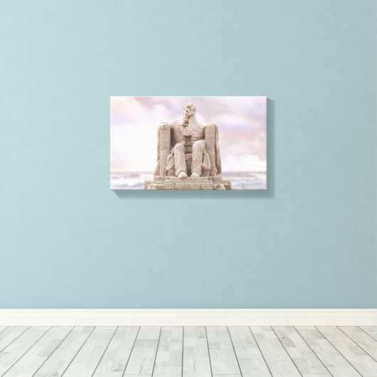 Vrijheid is afbrokkelende canvasprint canvas afdruk (Insitu (Houten vloer))
