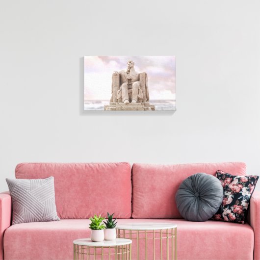 Vrijheid is afbrokkelende canvasprint canvas afdruk (Insitu (Woonkamer))