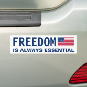 Vrijheid is altijd een essentiële vlag bumpersticker (Op auto)
