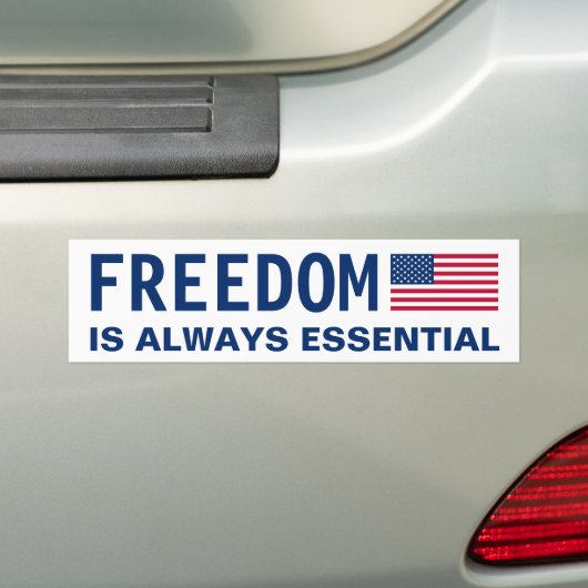 Vrijheid is altijd een essentiële vlag bumpersticker (Op auto)