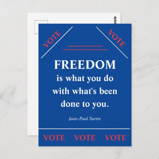 Vrijheid is... briefkaart (Voorkant / Achterkant)