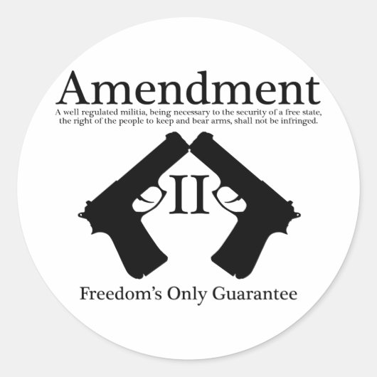 Vrijheid is de enige garantie ronde sticker (Voorkant)