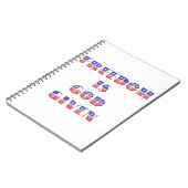 Vrijheid Is Door God Gegeven, Rood Wit en Blauw Notitieboek (Linkerzijde)