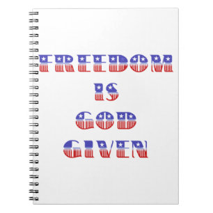 Vrijheid Is Door God Gegeven, Rood Wit en Blauw Notitieboek
