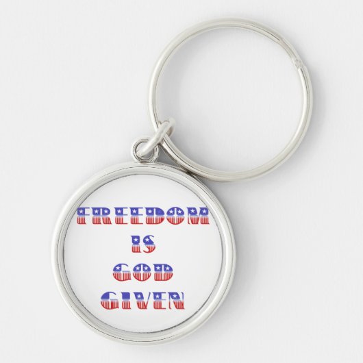 Vrijheid Is Door God Gegeven, Rood Wit en Blauw Sleutelhanger (Voorkant)