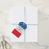 Vrijheid is een echte patriot cadeaulabel (Met Touw)