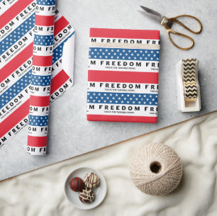 Vrijheid is een echte patriot cadeaupapier