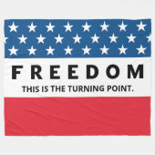 Vrijheid is een echte patriot fleece deken (Voorkant (Horizontaal))