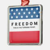 Vrijheid is een echte patriot metalen ornament (Links)