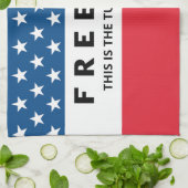 Vrijheid is een echte patriot theedoek (Gevouwen)