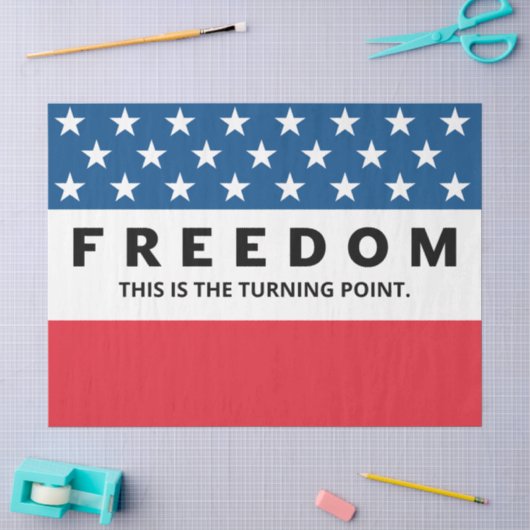 Vrijheid is een echte patriot tissuepapier (Craft)