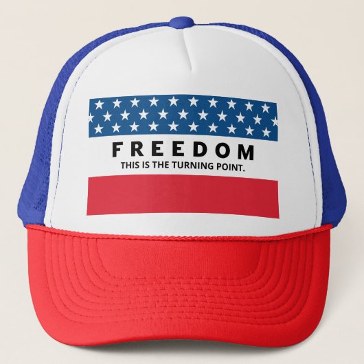 Vrijheid is een echte patriot trucker pet (Voorkant)