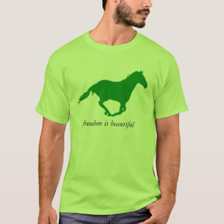 Vrijheid is een prachtig "groen paard" t-shirt