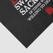 vrijheid is een verdiend bloedzweet en opoffering  tissuepapier (Detail)