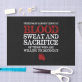 vrijheid is een verdiend bloedzweet en opoffering  tissuepapier (Craft)