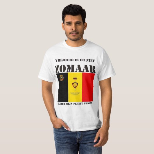 Vrijheid is er niet zomaar t-shirt (Voorkant volledig)