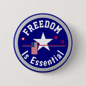 Vrijheid is essentieel ronde button 5,7 cm (Voorkant)