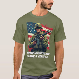 Vrijheid is geen gratis veteraan leger T-shirt