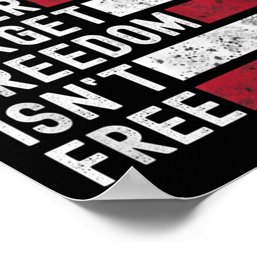 Vrijheid is geen vrije herdenkingsdag militairen z poster (Hoek)