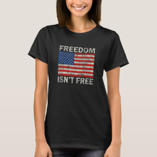 Vrijheid is geen vrije Retro American Flag Pro T-shirt