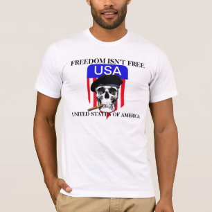 Vrijheid is geen vrije Skull Beret Cigar Shield VS T-shirt