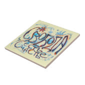 "Vrijheid is geluk" (in het Russisch) Tegeltje (Zijkant)