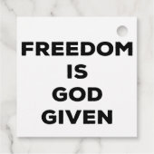 Vrijheid is God gegeven Bedankjes Labels (Achterkant)