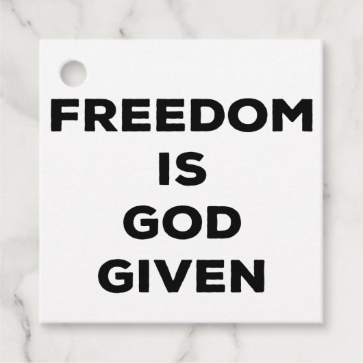 Vrijheid is God gegeven Bedankjes Labels (Voorkant)