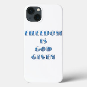 Vrijheid is God gegeven, Blauw Case-Mate iPhone Case
