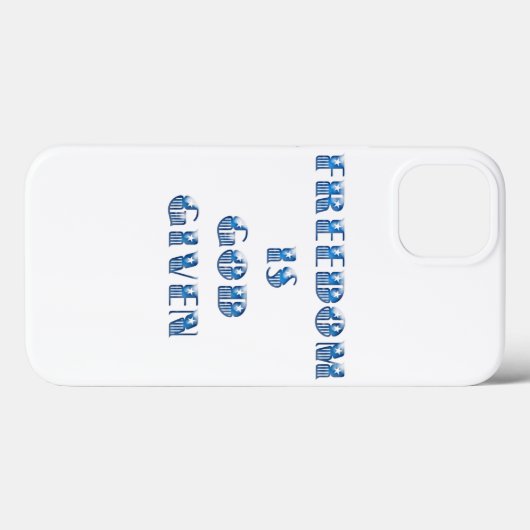 Vrijheid is God gegeven, Blauw Case-Mate iPhone Case (Achterkant (horizontaal))