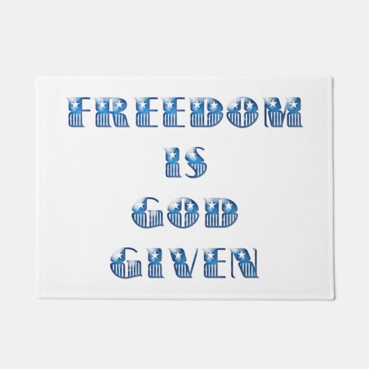 Vrijheid is God gegeven, Blauw Deurmat (Voorkant)