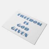 Vrijheid is God gegeven, Blauw Deurmat (Schuin)