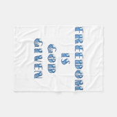 Vrijheid is God gegeven, Blauw Fleece Deken (Voorkant (Horizontaal))