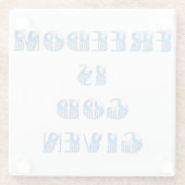 Vrijheid is God gegeven, Blauw Glazen Onderzetter (Achterkant)