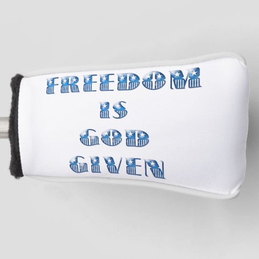 Vrijheid is God gegeven, Blauw Golfheadcover (Voorkant)
