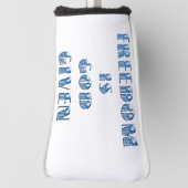 Vrijheid is God gegeven, Blauw Golfheadcover (Draai 90)