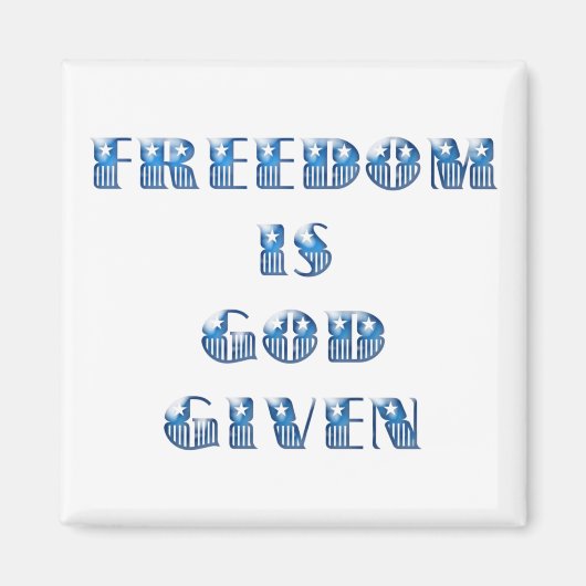 Vrijheid is God gegeven, Blauw Magneet (Voorkant)