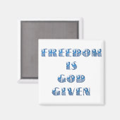 Vrijheid is God gegeven, Blauw Magneet (Voorkant / Achterkant)